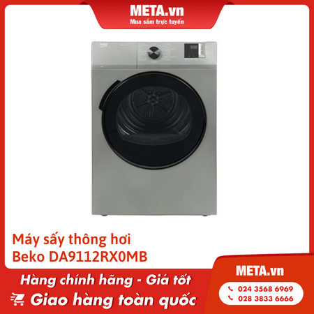Máy sấy thông hơi Beko 9kg DA9112RX0MB
