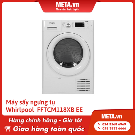 Máy sấy ngưng tụ Whirlpool 8kg FFTCM118XB EE