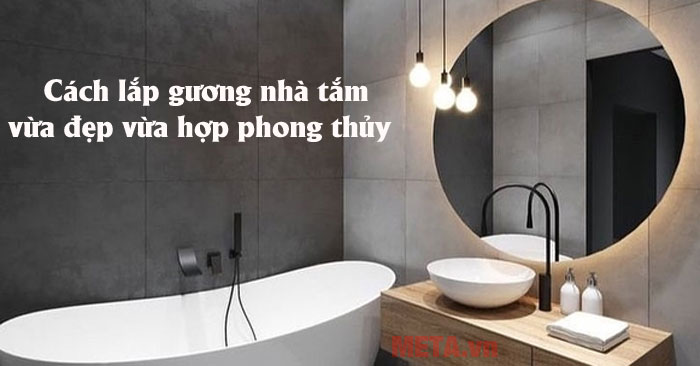 cách lắp gương nhà tắm