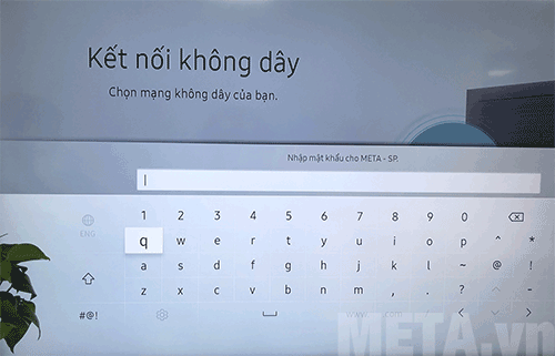 Nhập mật khẩu wifi để tivi kết nối vào