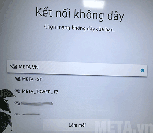 Danh sách thiết bị wifi khả dụng mà tivi nhà bạn có thể kết nối