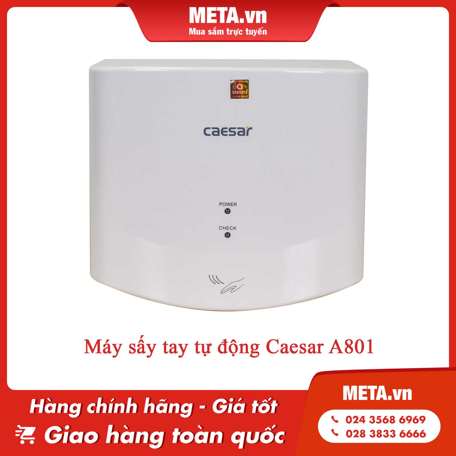 Máy sấy tay tự động Caesar A801