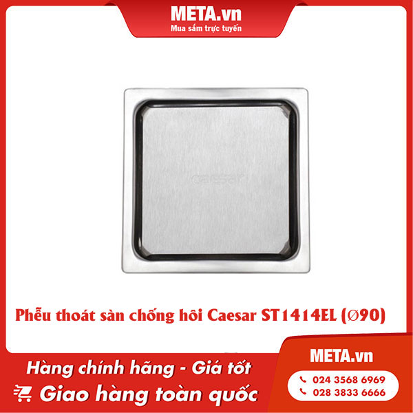 Phễu thoát sàn chống hôi Caesar ST1414EL (Ø90)