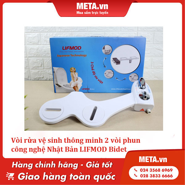 Thiết bị vệ sinh 2 vòi phun LIFMOD công nghệ Nhật Bản