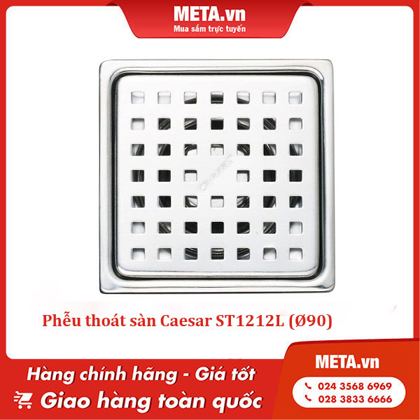 Phễu thoát sàn Caesar ST1212L (Ø90)