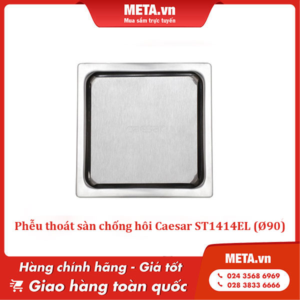 Phễu thoát sàn chống hôi Caesar ST1414EL (Ø90)