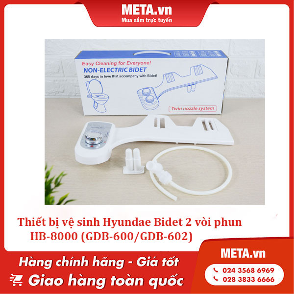 Thiết bị vệ sinh Hyundae Bidet 2 vòi phun HB-8000 (GDB-600/GDB-602)