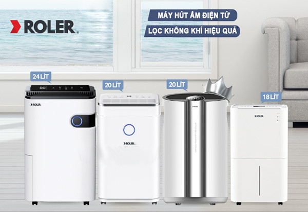 Thiết kế đa dạng của máy hút ẩm Roler