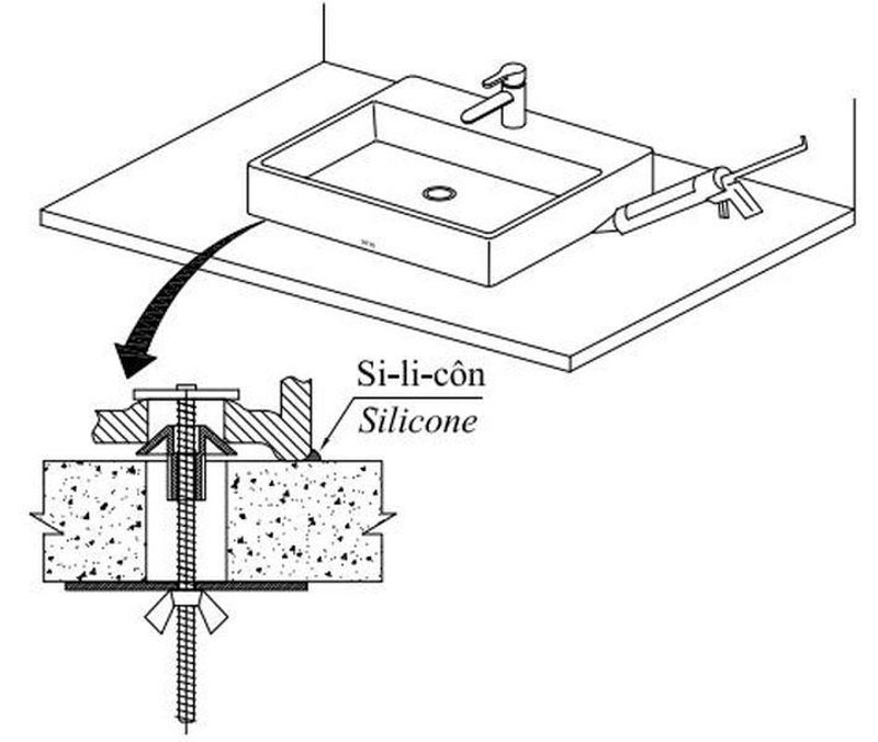 Bạn làm kín đáy bằng silicon