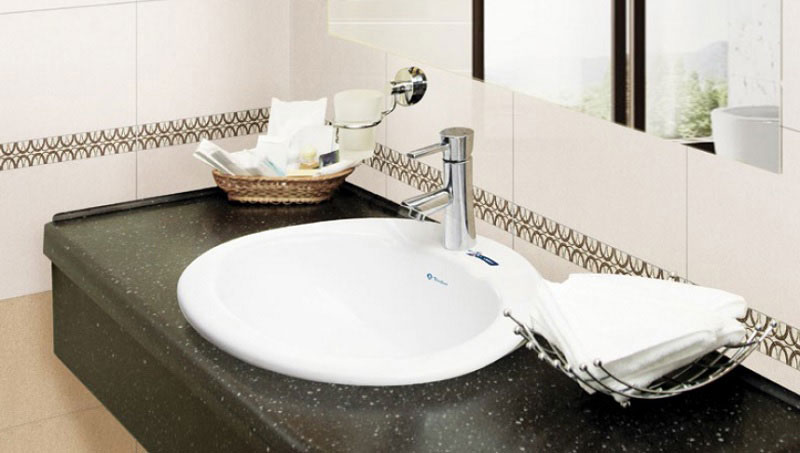 Mẫu chậu lavabo bán âm bàn 