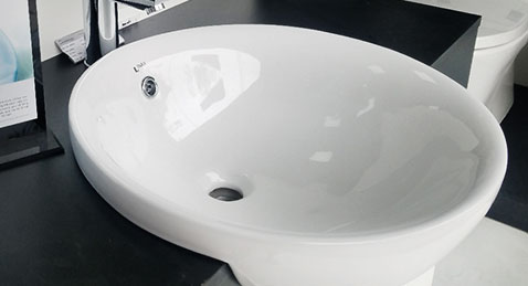 Mẫu chậu lavabo bán âm bàn 