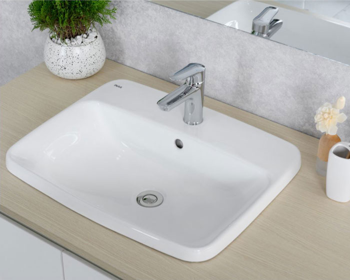 Mẫu chậu lavabo bán âm bàn 