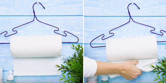 Treo móc gắn giấy vệ sinh lên tường là xong