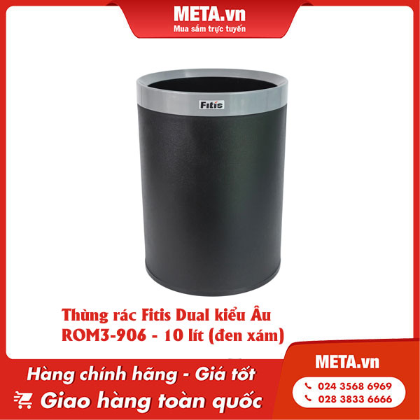 Thùng rác văn phòng Fitis Dual ROM3-906