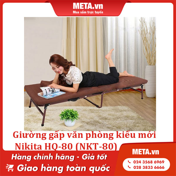 5 mẫu giường xếp có nệm tốt nhất cho gia đình, văn phòng Giường gấp văn phòng kiểu mới Nikita HQ-80