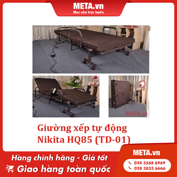 5 mẫu giường xếp có nệm tốt nhất cho gia đình, văn phòng Giường xếp tự động Nikita TD-01 (NKT-85)