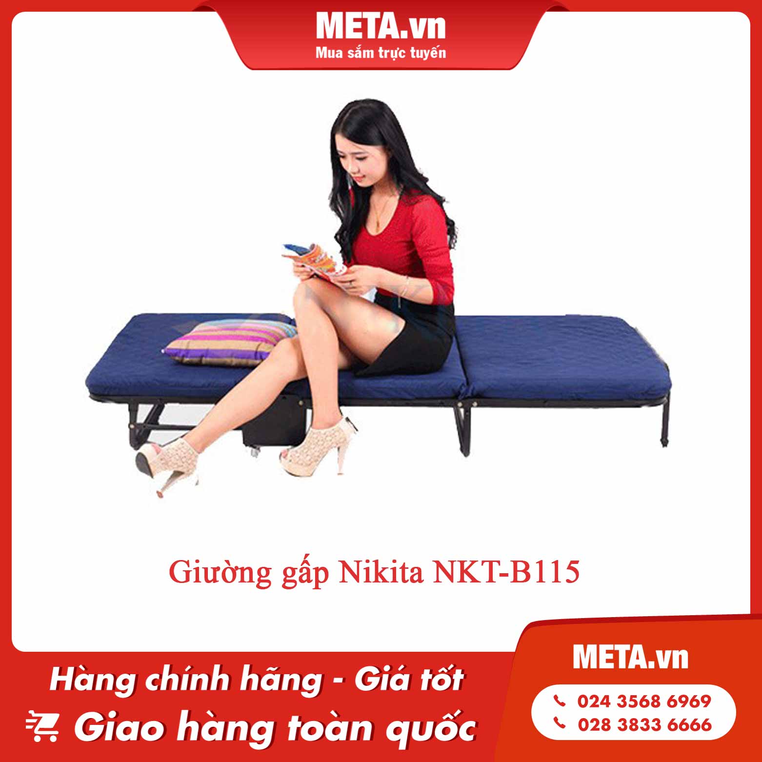 Giường gấp Nhật Bản Nikita NKT-B115