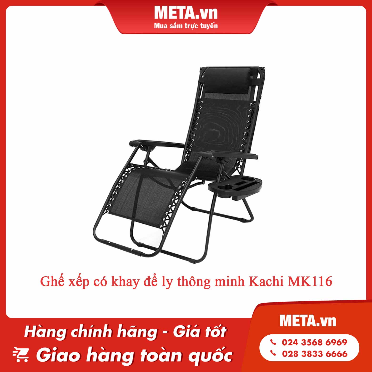 Ghế thư giãn cho bà bầu có khay để ly thông minh Kachi MK116
