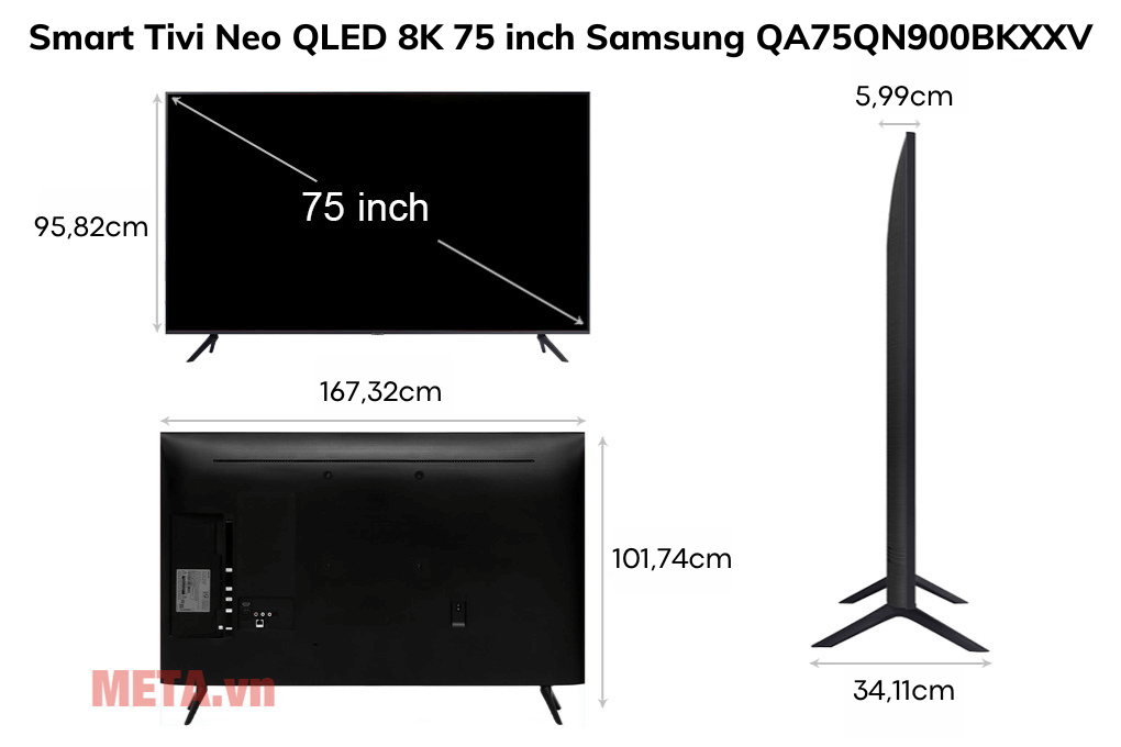 Tivi QLED Samsung Smart 8K 75 inch QA75Q900R