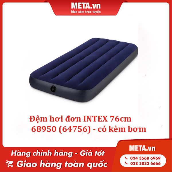 Đệm hơi đơn Intex 76cm 68950 (64756) - có kèm bơm
