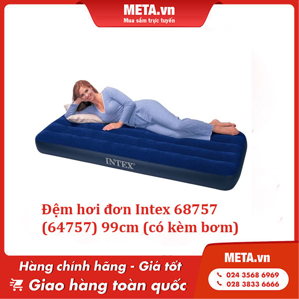 Đệm hơi đơn Intex 68757 (64757) 99cm (có kèm bơm)