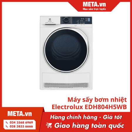 Máy sấy bơm nhiệt Electrolux 8kg EDH804H5WB (Model 2022)