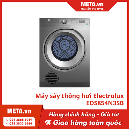 Máy sấy thông hơi Electrolux 8,5kg EDS854N3SB (Model 2022)