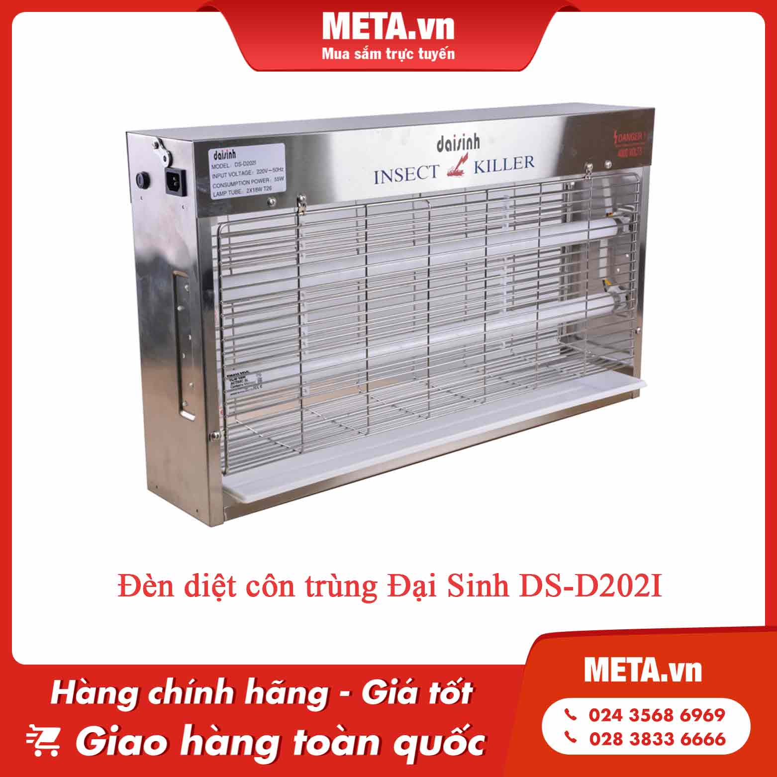 Đèn diệt côn trùng Đại Sinh DS-D202I