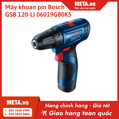 Máy khoan vặn vít dùng pin 12V Bosch GSR 120-LI GEN II 06019G80K5
