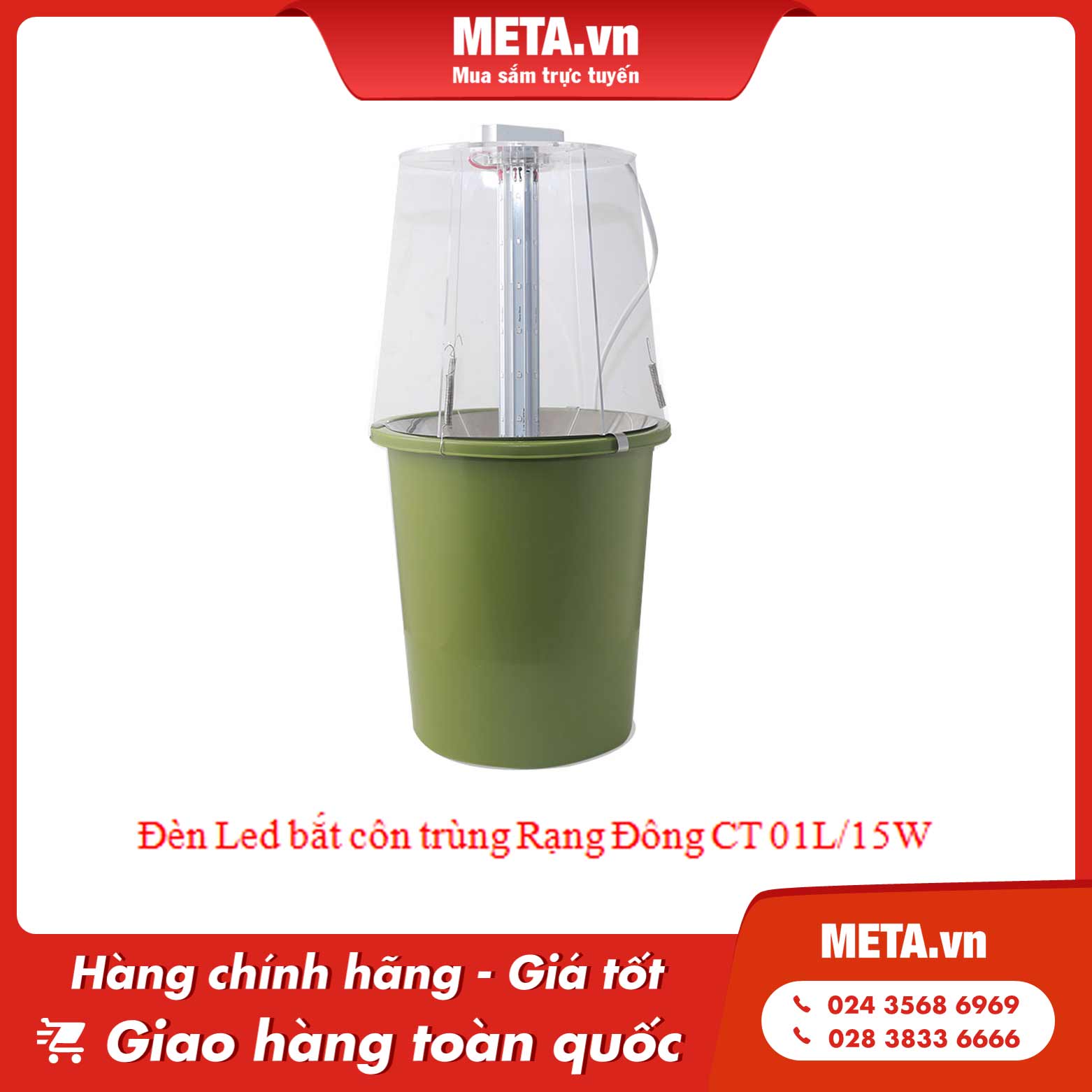Đèn Led bắt côn trùng Rạng Đông CT 01L/15W