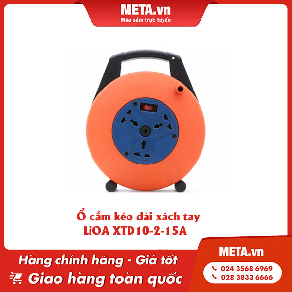 Ổ cắm điện công suất lớn kéo dài xách tay LiOA XTD10-2-15A