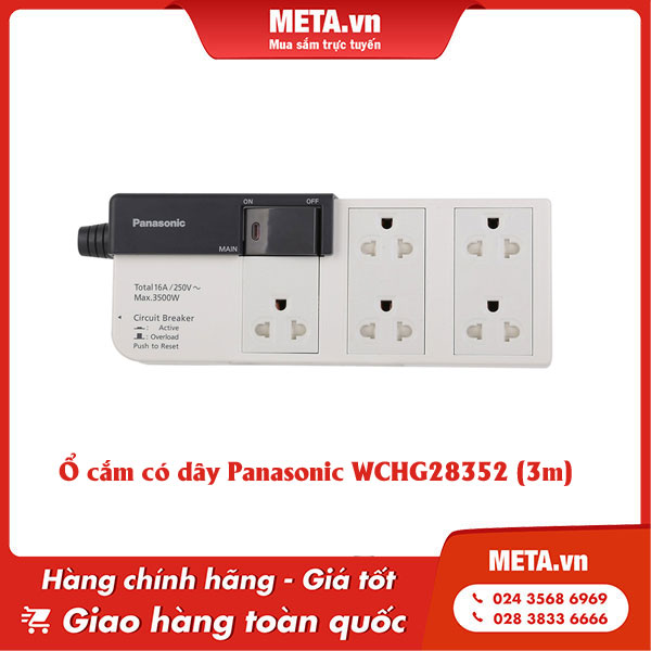 Ổ cắm có dây Panasonic WCHG28352 (3m)