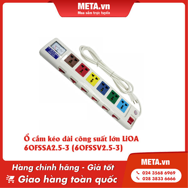 Ổ cắm kéo dài công suất lớn LiOA 6OFSSA2.5-3 (6OFSSV2.5-3)
