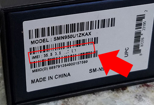 Cách check IMEI trên vỏ hộp