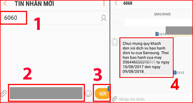 Cách nhận biết điện thoại Samsung chính hãng bằng tin nhắn
