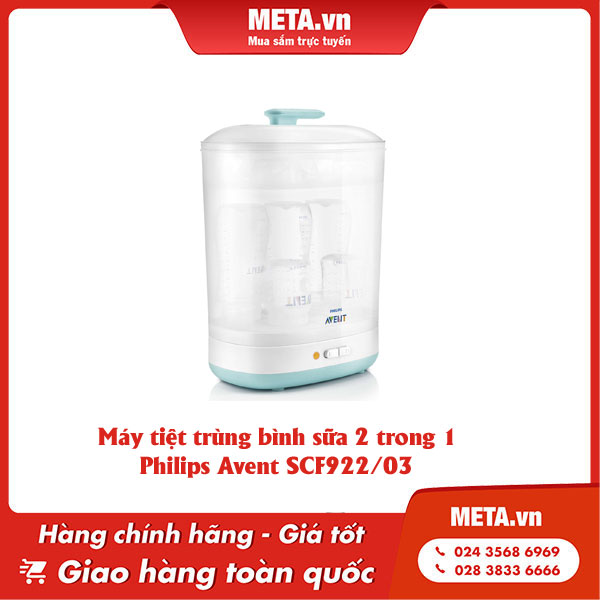 Máy tiệt trùng bình sữa 2 trong 1 Avent 922.03
