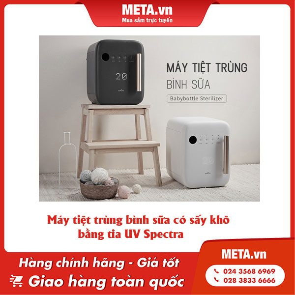 máy tiệt trùng bình sữa có sấy khô bằng tia UV Spectra