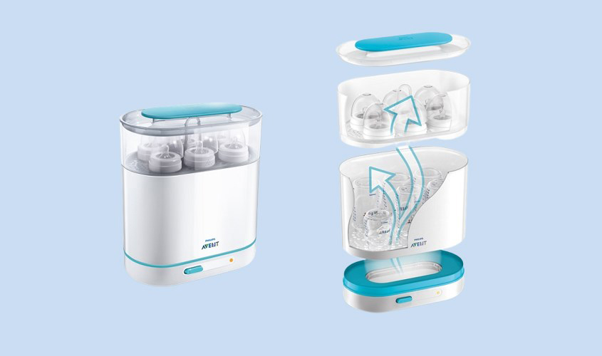 Cách lắp máy tiệt trùng bình sữa Philips Avent