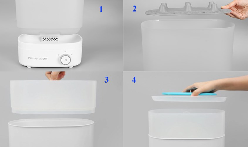 Đặt các vật dụng vào máy