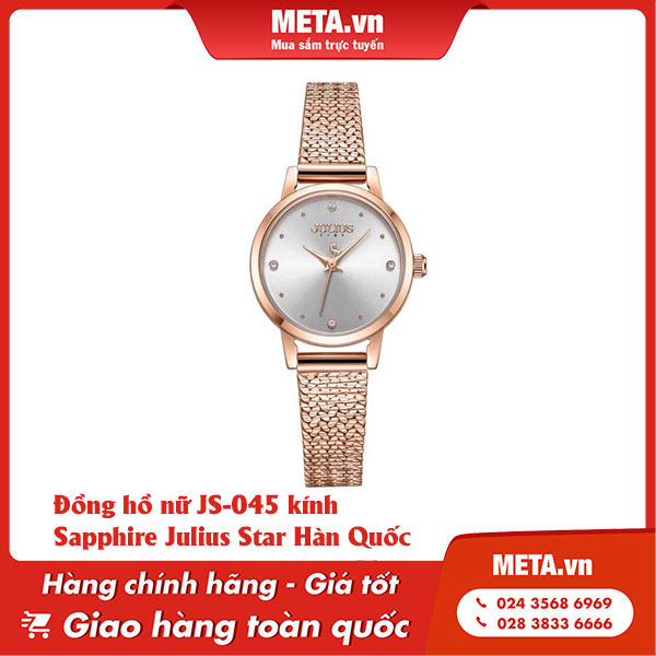 Đồng hồ nữ JS-045 kính Sapphire Julius Star Hàn Quốc