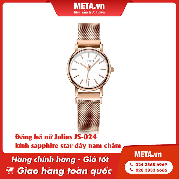 Đồng hồ nữ Julius JS-024 kính sapphire star dây nam châm