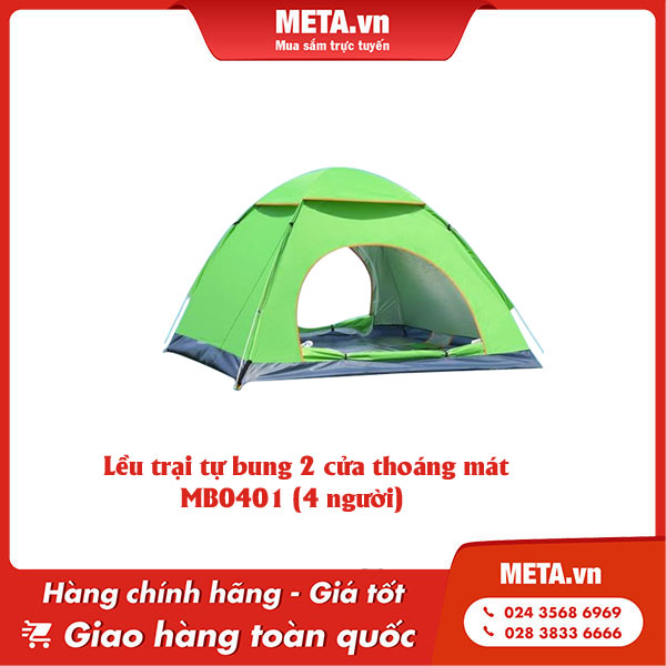 Lều trại tự bung 2 cửa thoáng mát MB0401