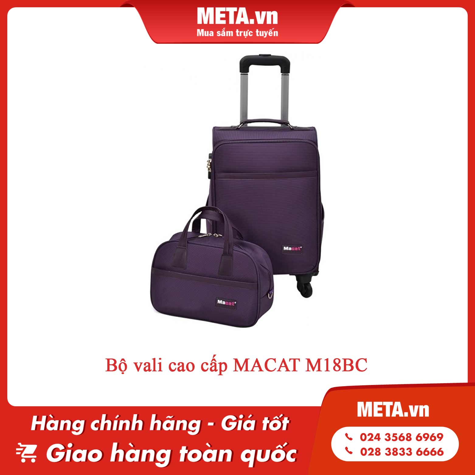Bộ vali cao cấp Macat M18BC