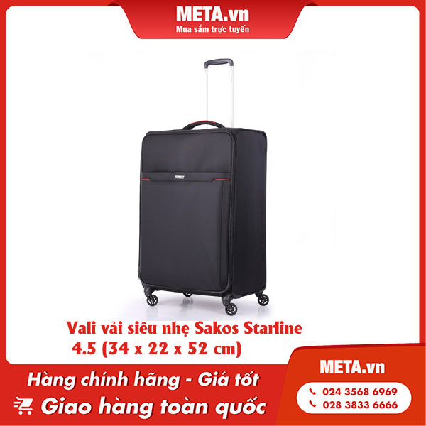 Vali vải siêu nhẹ Sakos Starline 4.5