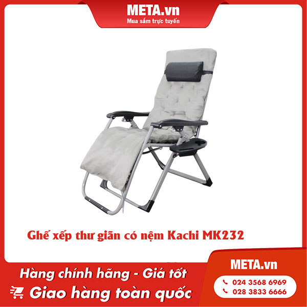 Ghế xếp thư giãn có nệm Kachi MK232