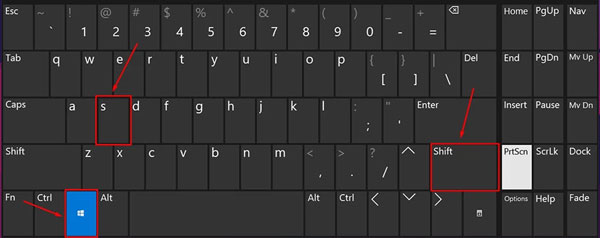 Tổ hợp phím chụp màn hình Win 11 - Win + Shift + S