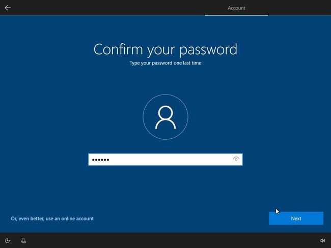 Nhập password đăng nhập của máy tính