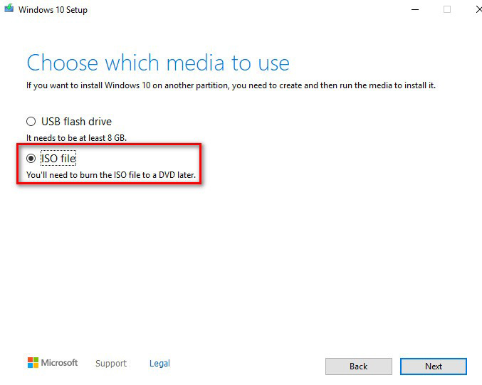 Chọn ISO file → Next