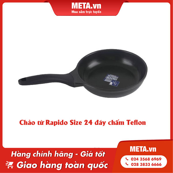 Chảo từ Rapido Size 24 đáy chấm Teflon