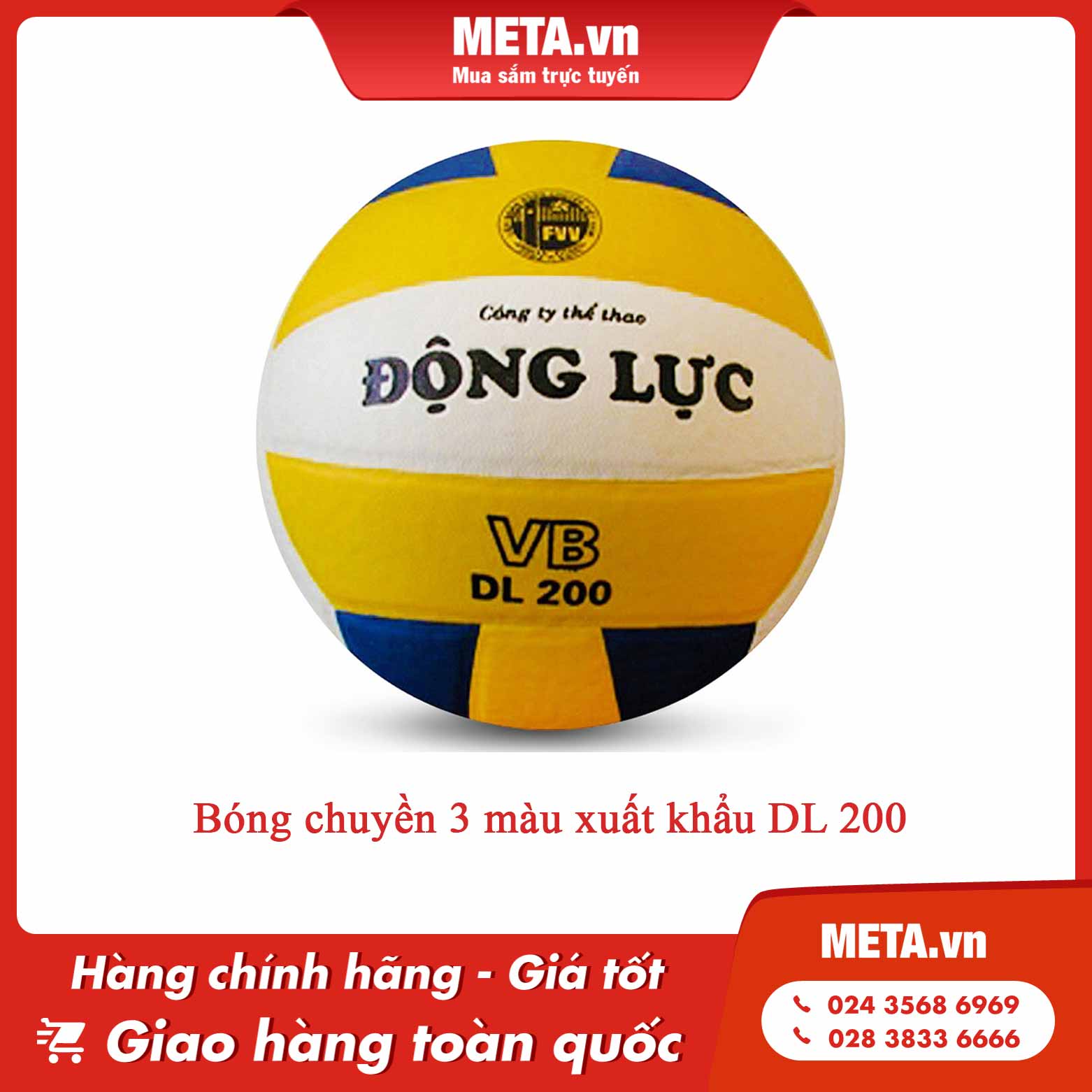 Bóng chuyền 3 màu xuất khẩu DL 200